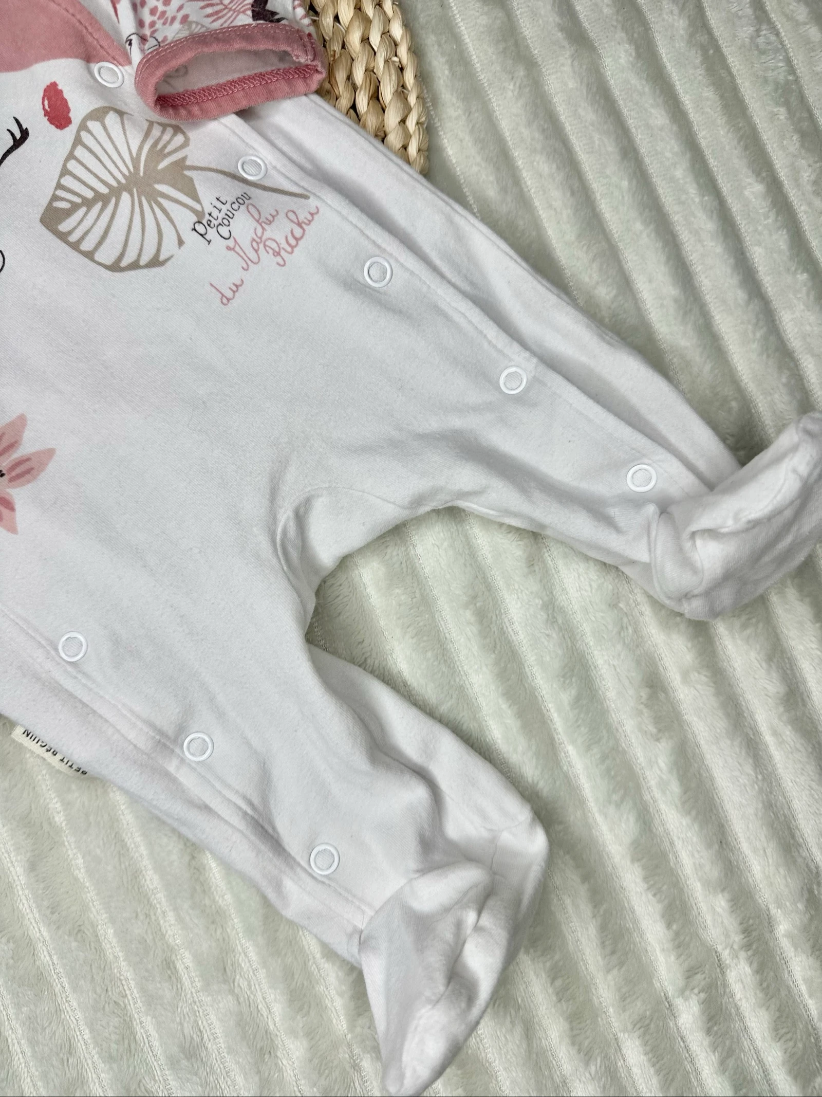 Pyjama een stuk Petit Béguin roze wit 3 maanden – photo 3